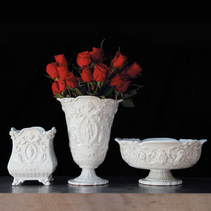 FRENCH FRUIT VASE 16.5CM TO 31CM D