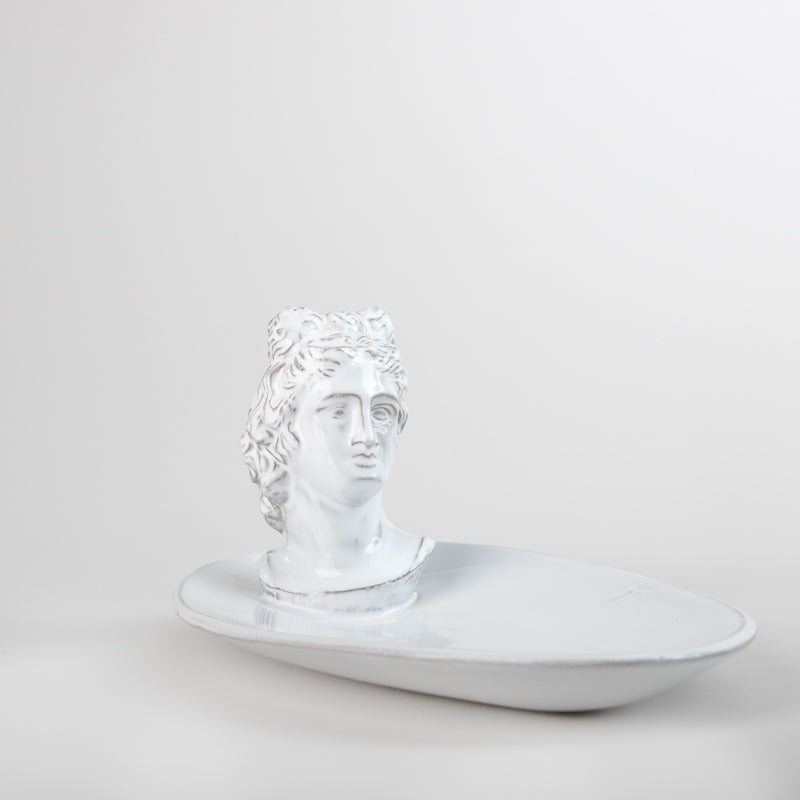 PORTA INCIENSO APOLO 23 CM - BLANCO CRISTAL ALTA | Trinitate