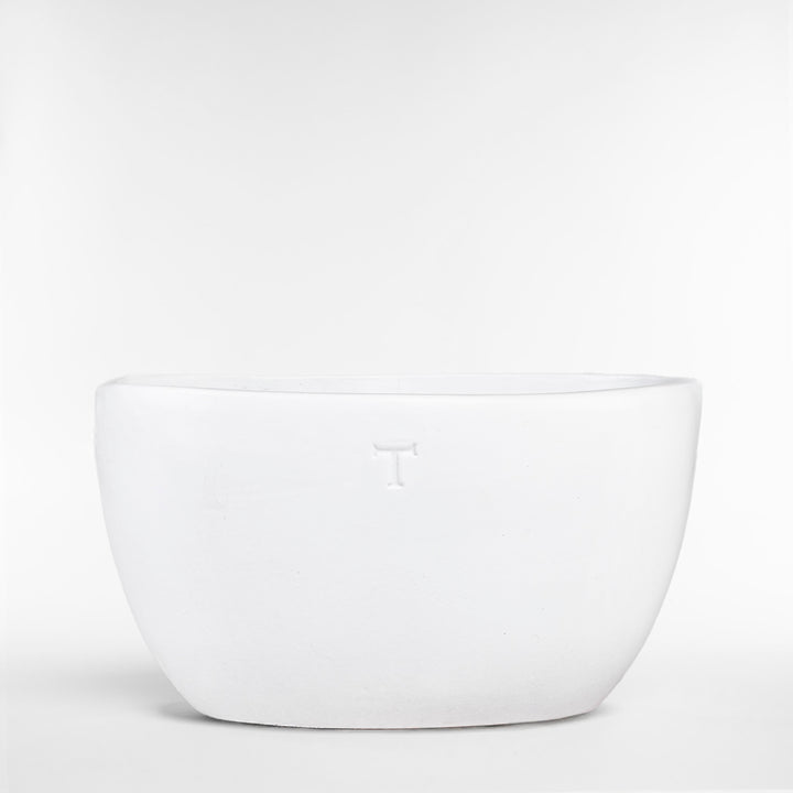 MACETA OVALADA LISA 23CM AL 39CM L 15CM AN