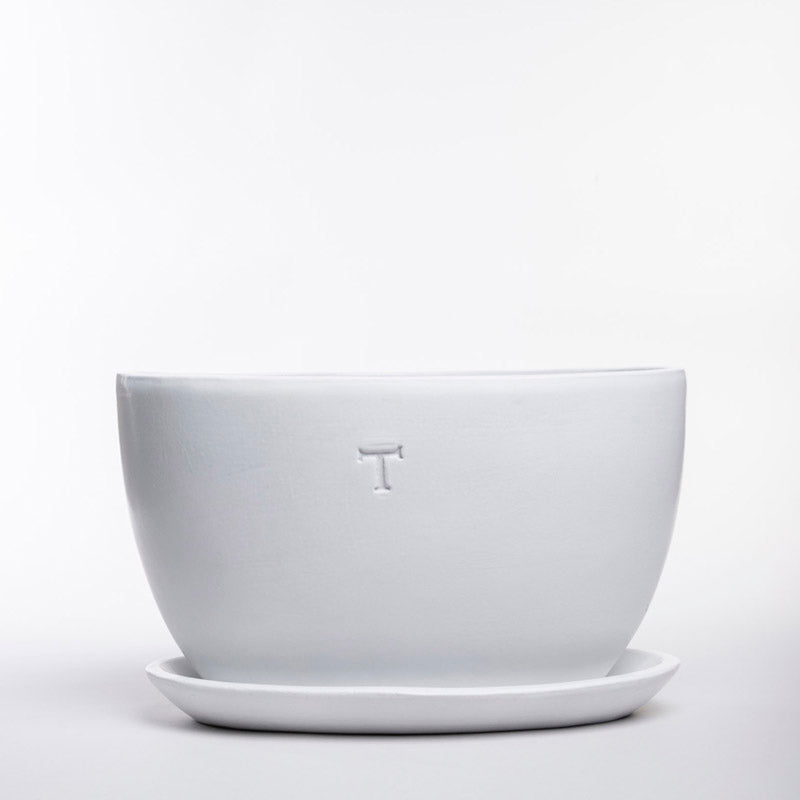 SET MACETA OVALADA LISA 23CM AL 39CM L 15CM AN/1765