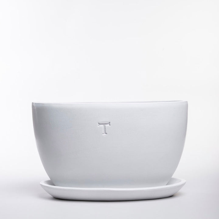 SET MACETA OVALADA LISA 23CM AL 39CM L 15CM AN/1765