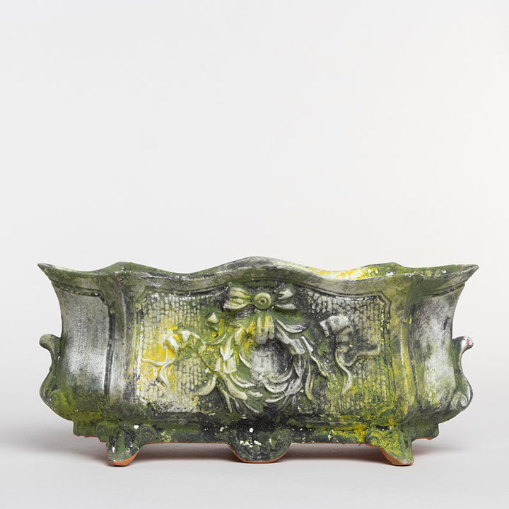 ANTIQUE PLANTER 13CM AL 30CM L 12CM W