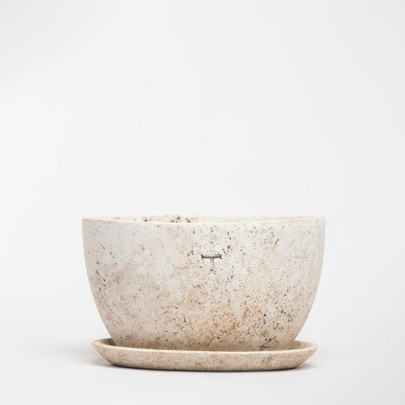 SET MACETA OVALADA LISA 13CM AL 21CM L 8CM AN/1978