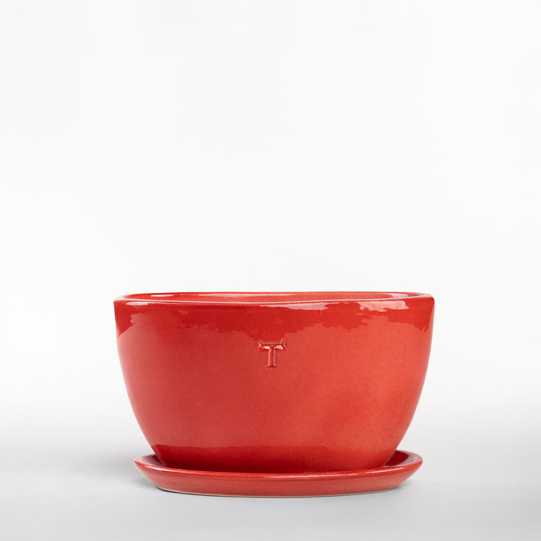 SET MACETA OVALADA LISA 13CM AL 21CM L 8CM AN/1978