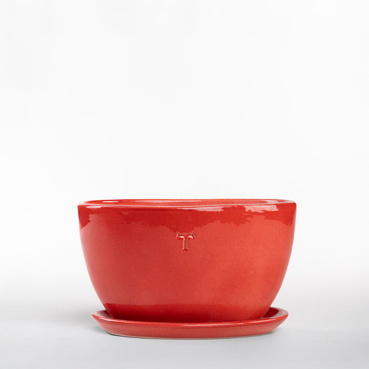 SET MACETA OVALADA LISA 13CM AL 21CM L 8CM AN/1978