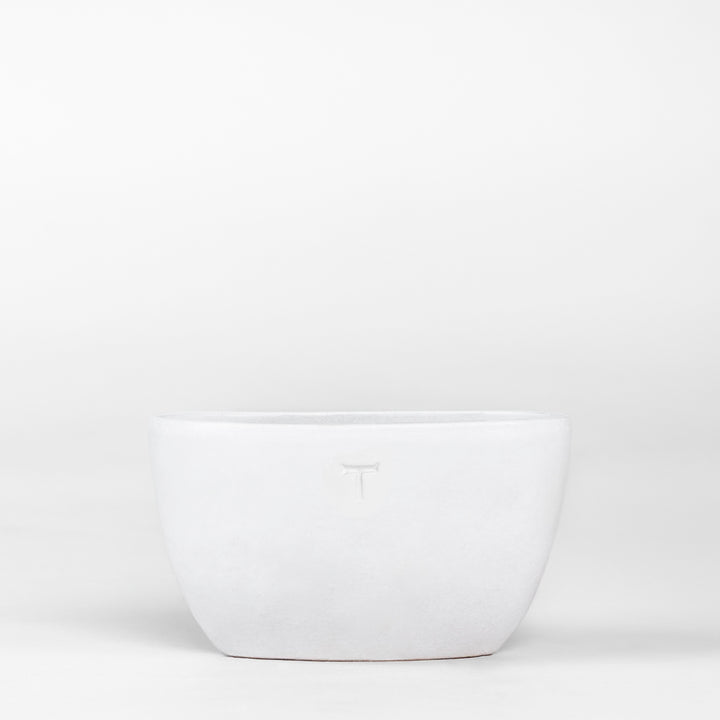 MACETA OVALADA LISA 10CM AL 17CM L 7CM AN