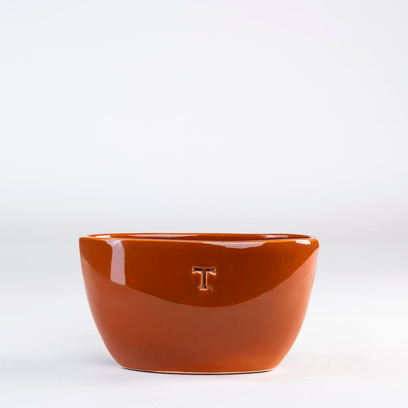 MACETA OVALADA LISA 10CM AL 17CM L 7CM AN
