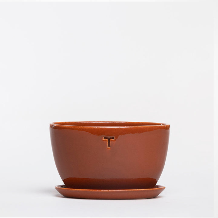 SET MACETA OVALADA LISA 10CM AL 17CM L 7CM AN/1979 | Trinitate