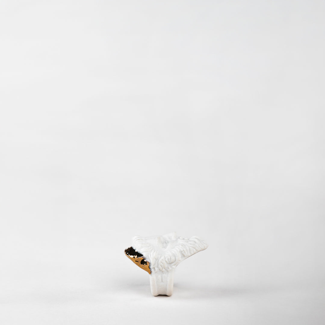 ANILLO ZEUS PORCELANA #13 C/ORO 14K | Trinitate