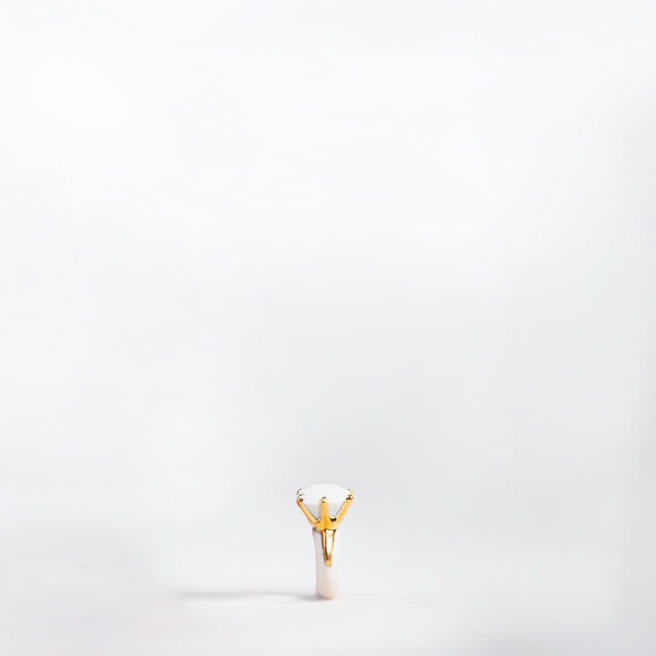 ANILLO DE COMPROMISO PORCELANA #13 C/ ORO 14KL | Trinitate