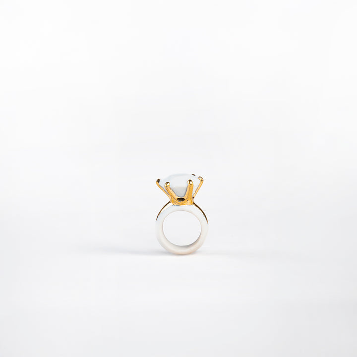 ANILLO DE COMPROMISO PORCELANA #13 C/ ORO 14KL | Trinitate