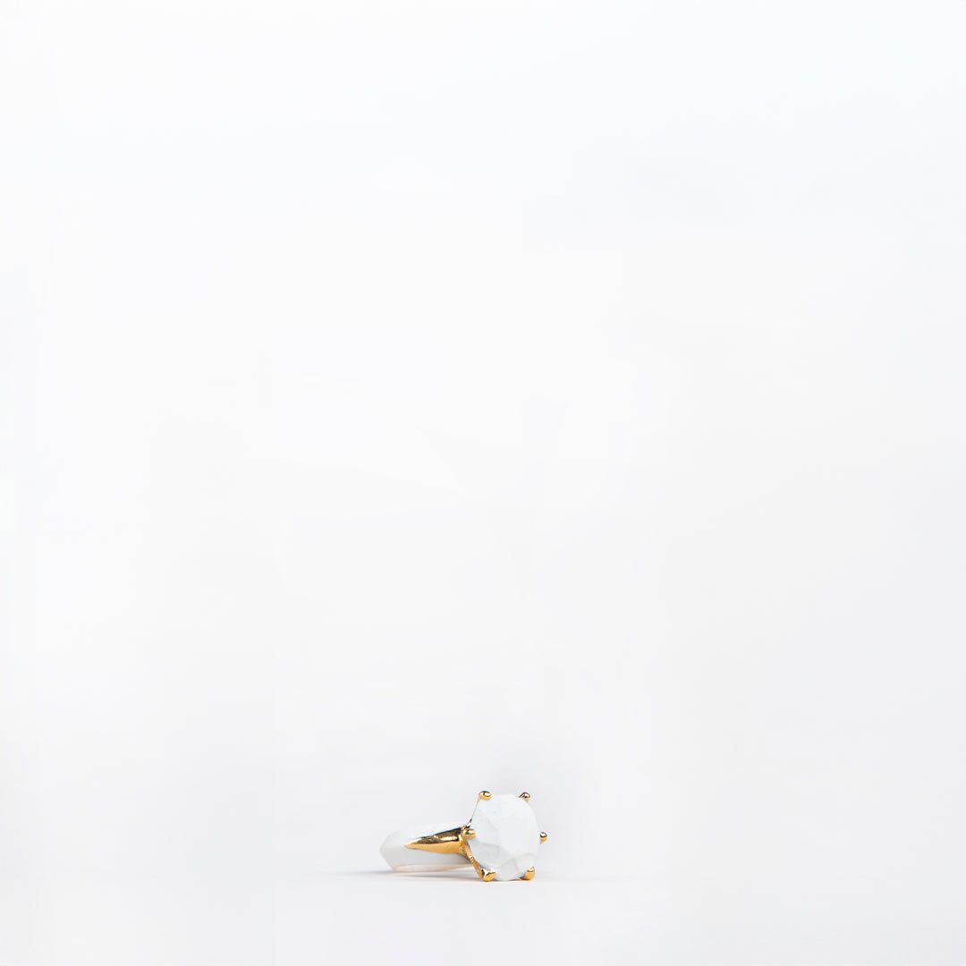 ANILLO DE COMPROMISO PORCELANA #13 C/ ORO 14KL | Trinitate