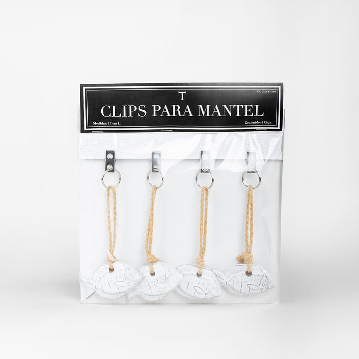 SET CLIP DE MANTEL PEZ 4 PIEZAS