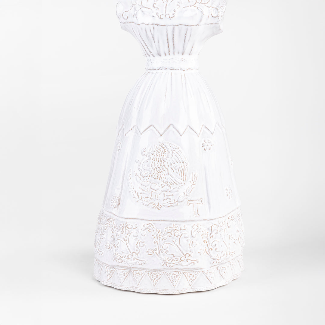 CANDELABRO VESTIDO CHINA POBLANA 37 CM AL 13 CM AN