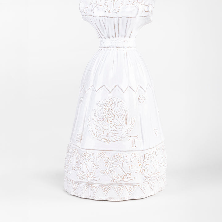 CANDELABRO VESTIDO CHINA POBLANA 37 CM AL 13 CM AN