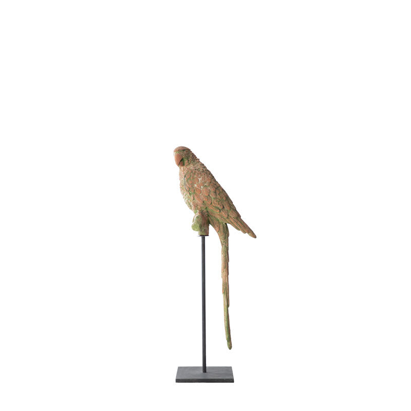 GUACAMAYA HEMBRA CON BASE METAL 54CM AL | Trinitate