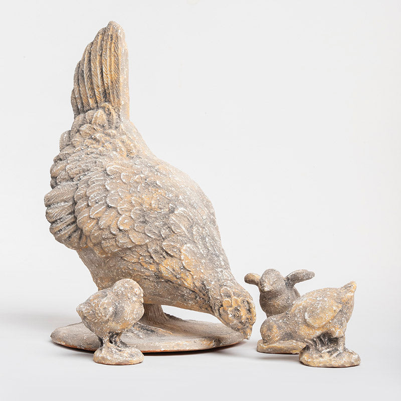 GALLINA CON TRES POLLITOS 42CM AL | Trinitate