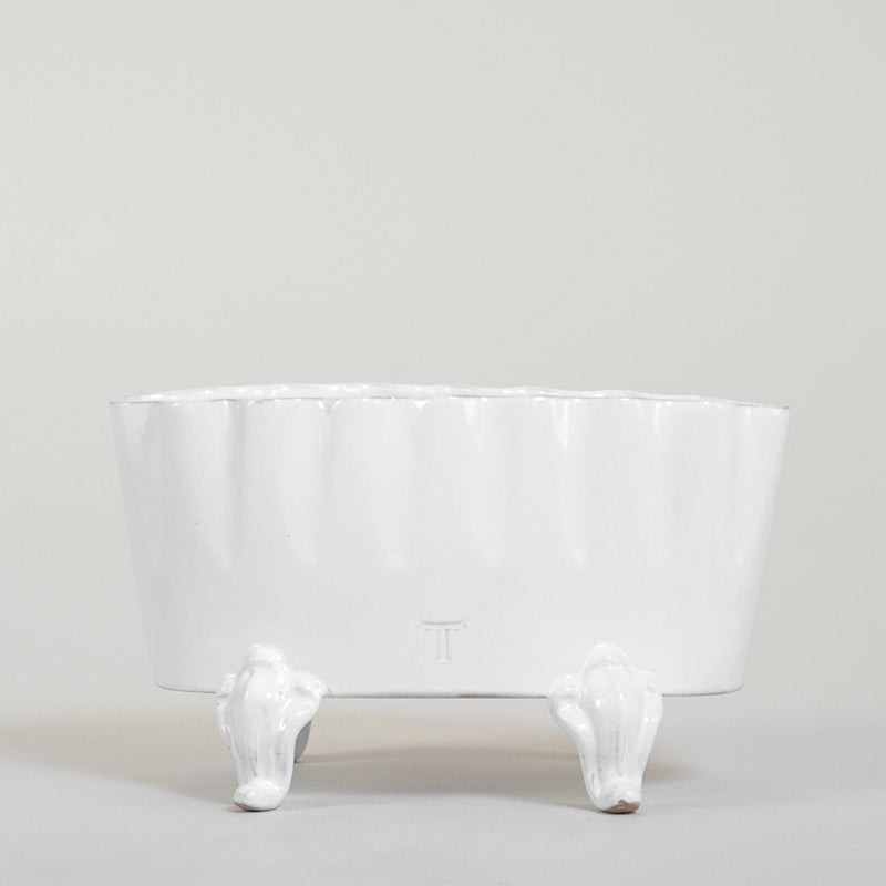 FLORERO OVALADO ONDULADO C/PATAS 15CM AL 25.5CM L 13CM AN | Trinitate