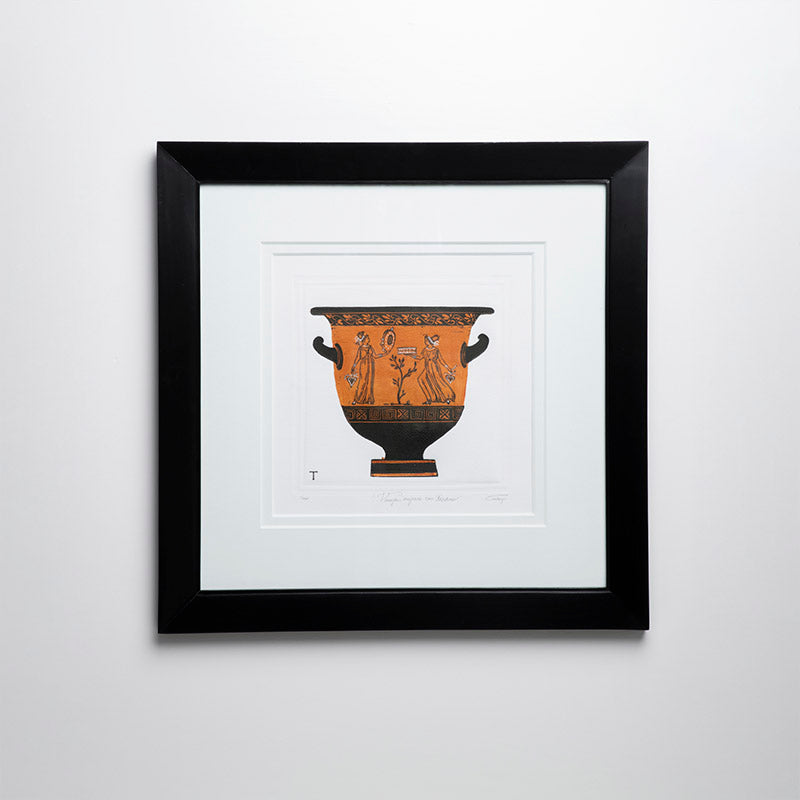 VASIJA, MUJERES C/PANDERO / MARCO 54CM AL 54CM L 2CM AN | Trinitate