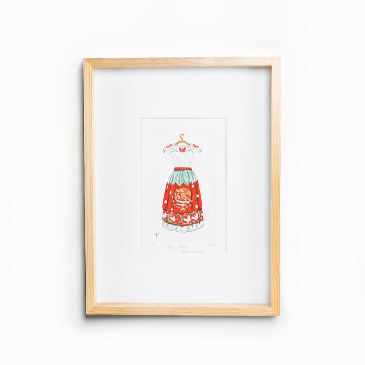 CHINA POBLANA ALMA BORDADA / MARCO 62CM AL 47CM L 4CM AN