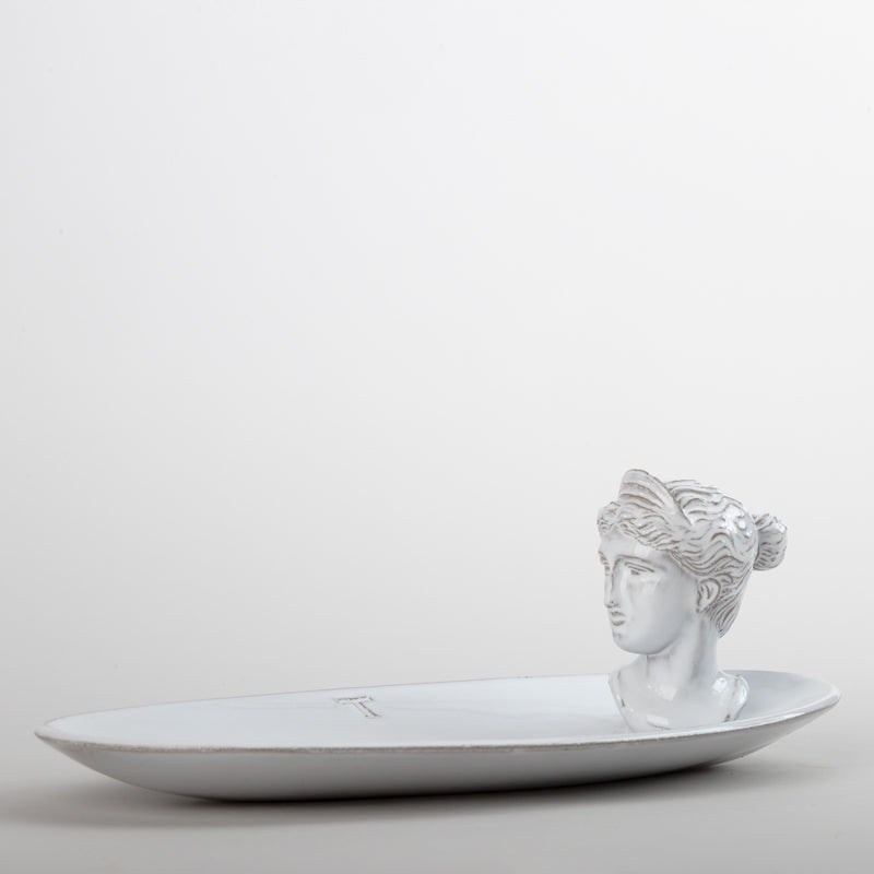 PORTA INCIENSO DIANA 23 CM - BLANCO CRISTAL ALTA | Trinitate