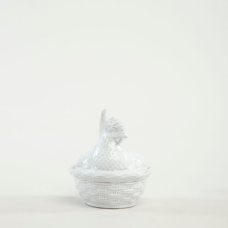 CONTENEDOR GALLINA CON TAPA 14CM AL | Trinitate