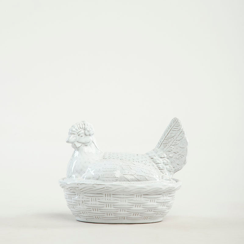 CONTENEDOR GALLINA CON TAPA 14CM AL | Trinitate