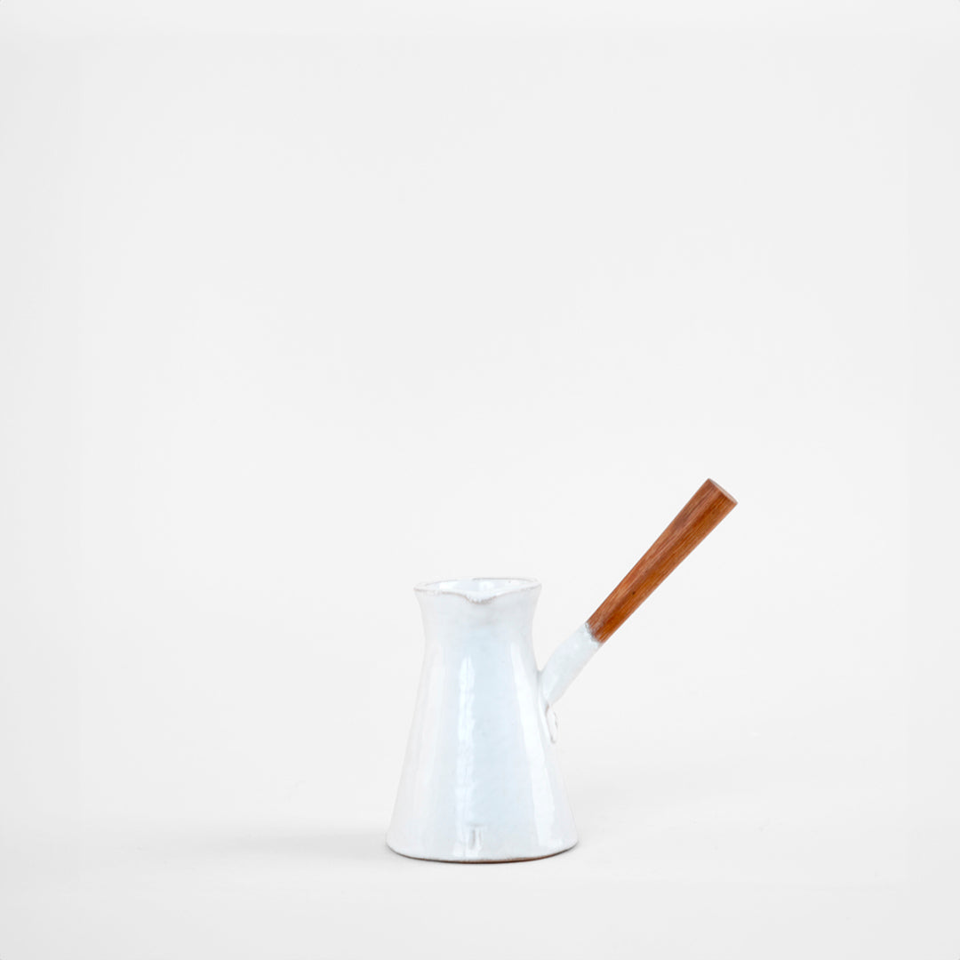 JARRA CACHARRO CON ASA MADERA 13.5CM AL 85ML