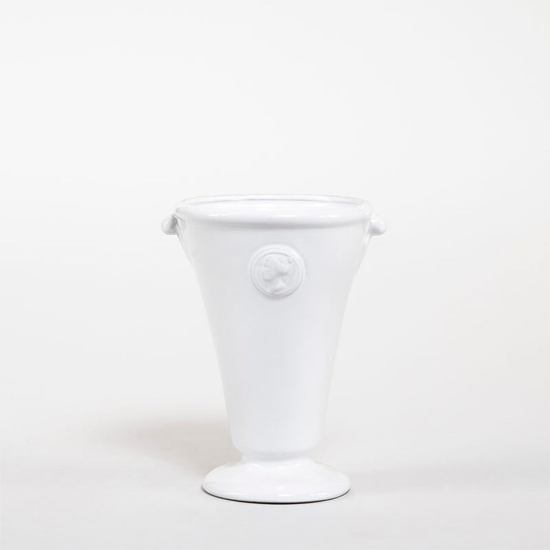 MEDALLION VASE 18CM TO 15CM L 13CM W