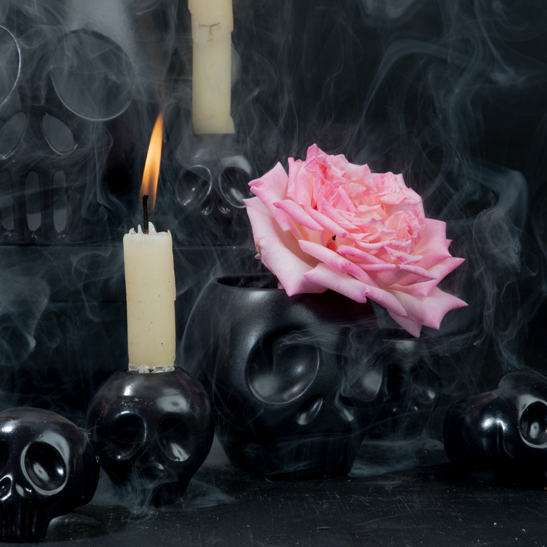SKULL VASE 9CM H 10CM L 10.5CM W