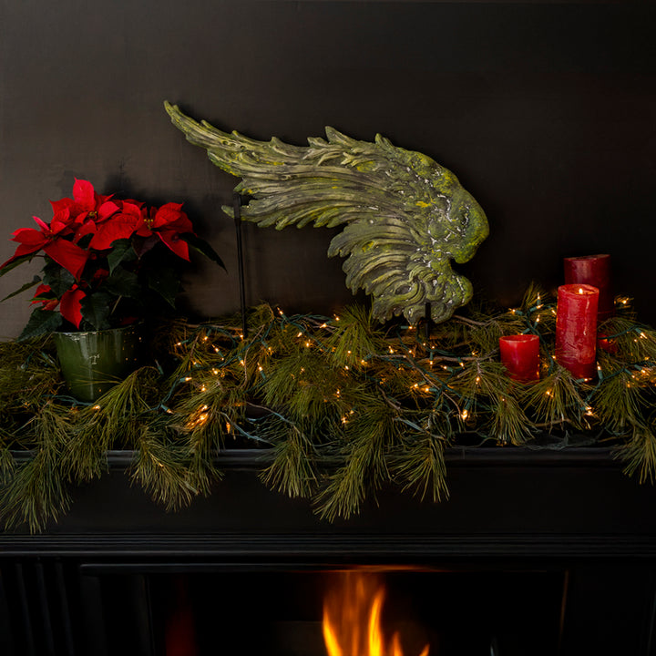 ALA DE DRAGON  ROCOCO DERECHA C/BASE METAL 68 CM AL