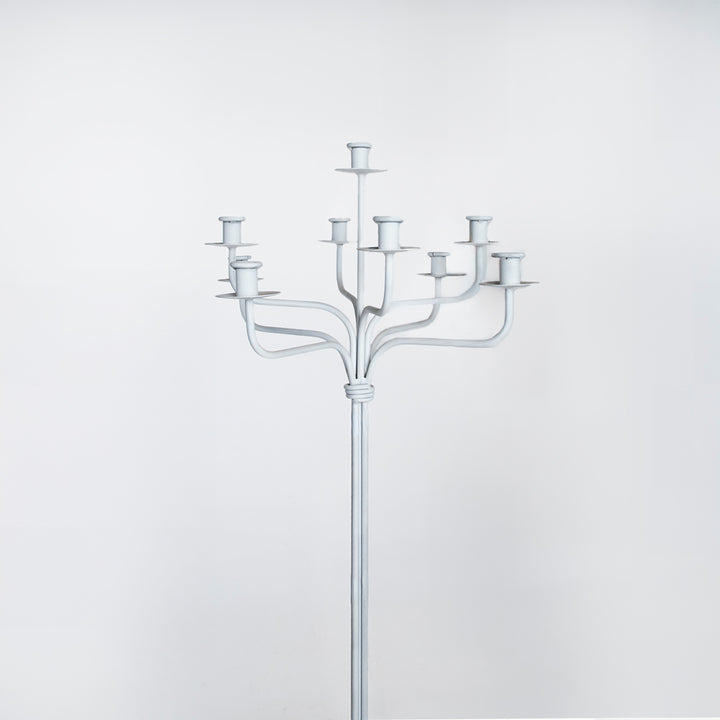 CANDELABRO METAL DE PIE 9 VELAS 164CM AL - METAL BLANCO