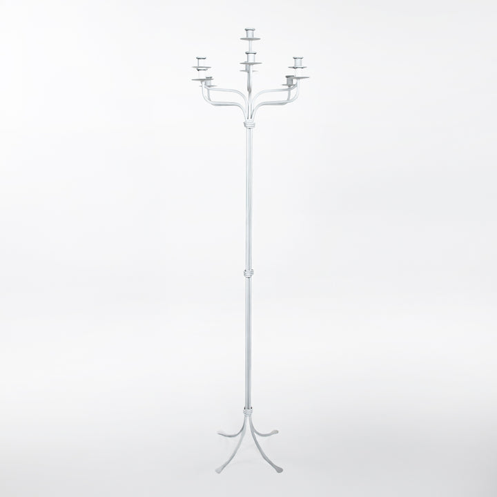 CANDELABRO METAL DE PIE 9 VELAS 164CM AL - METAL BLANCO
