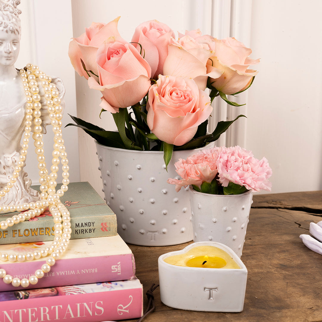 FLORERO CON PUNTOS 11CM AL 14CM D | Trinitate