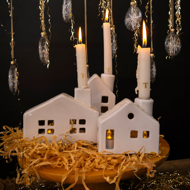 CHRISTMAS HOUSE SET 10CM AL 16CM L 6CM W